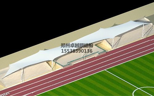 焦作大學膜結(jié)構(gòu)看臺設計效果圖