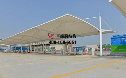 ?？h膜結構充電站樁停車棚/雨棚【?？h漢生食品有限責任公司等】工程設計施工案例