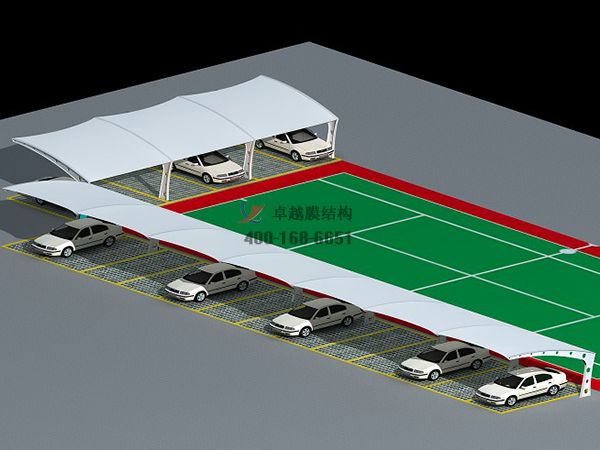 吐魯番市<font color='red'>膜結構車棚</font>【吐魯番市太陽葡萄加工有限公司等】專業生產廠家