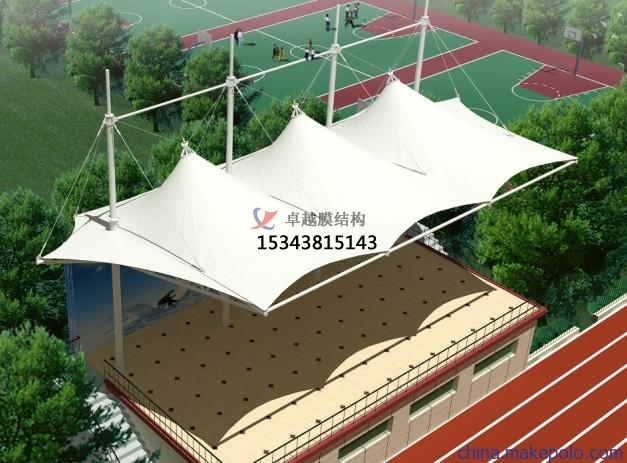 鄭州張拉膜看臺【鄭州大學等】設計施工案例