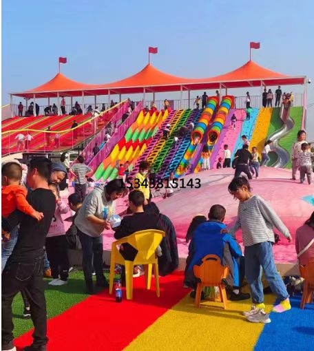 鄭州滑世界橘紅色<font color='red'>張拉膜結構</font>生產