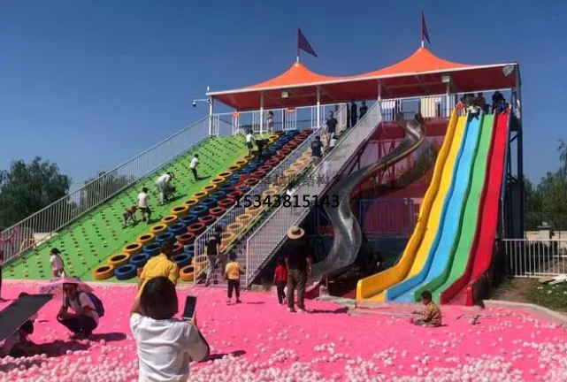 北京兒童樂園彩虹滑道遮陽棚生產